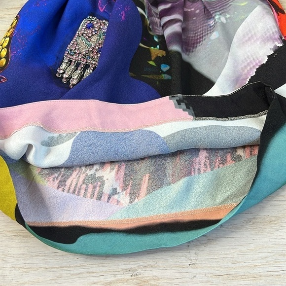 Zara Jewel Puffy Sleeve Limited Mini Dress Retro Y2K 80's 90's Barbiecore Rare* - Picture 9 of 13